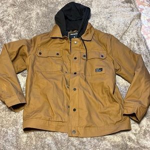 Brown/Black Hurley mens coat, size medium.